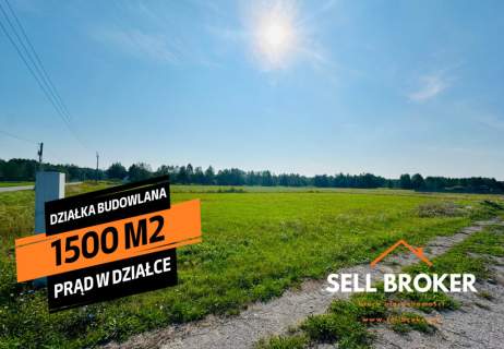 Działka budowlana 1 467 m2/ prąd na działce