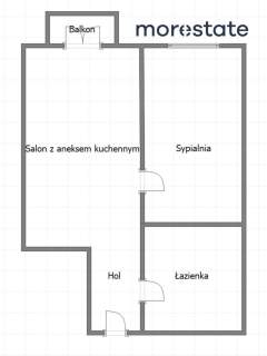2pok. Na Zabłociu z balkonem