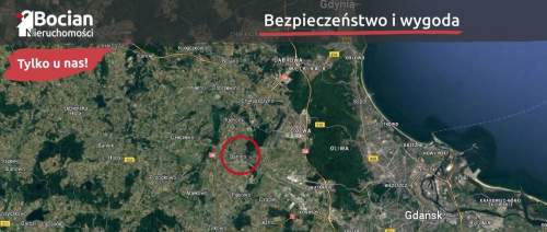 Płaska działka budowlana Granica Dąbrowy i Banina