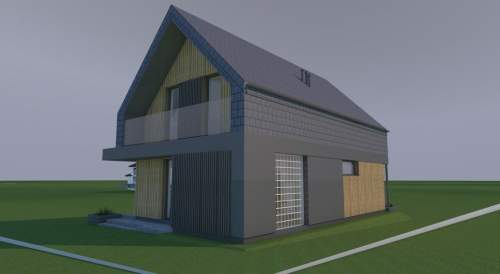 Mały domek, z projektem rozbudowy