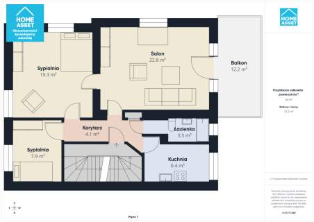 3 Pokoje ul. gen. Józefa Hallera 64,02 m2