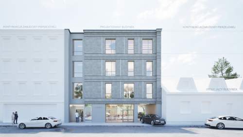 Centrum - działka z projektem budynku usługowego