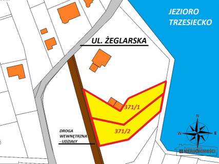 Szczecinek - duża działka budowlana nad jeziorem 