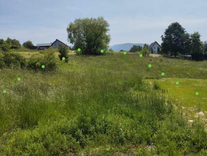 Działka budowlana 1700m2 widokowa, asfalt, media, przyroda