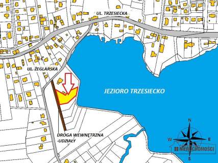 Szczecinek - duża działka budowlana nad jeziorem 