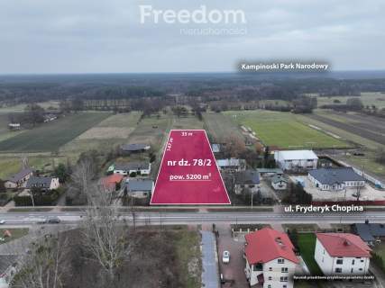 Działka 5200 m z MPZP Kampinos A