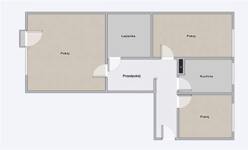 Mieszkanie na sprzedaż, 47,34 m2, Knurów