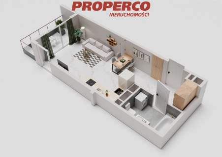 Mieszkanie 1 pok., 32,20m2, 3p, Jędrzejów