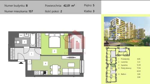 Inwestycyjne NOWE gotowe 2 pokoje z garażem 42m2