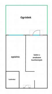 Przestronne 2 pokoje z ogródkiem