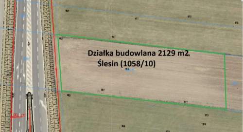 Ślesin- działka budowlana 2129 m2 - sprzedam