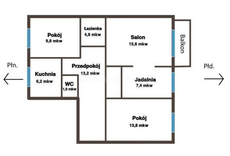 3-pokojowe mieszkanie na sprzedaż w Radomiu 73mkw
