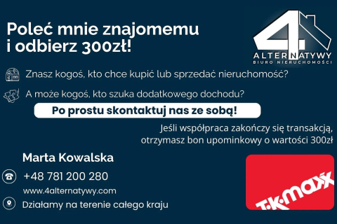Rodzinne 4 pok.-salon 28 m -taras-Złocień