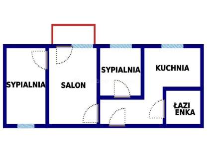 M4 z balkonem i widokiem na panoramę miasta 53 m2