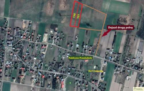 Działka o pow. 4600 m2 w Łazach pod Łukowem