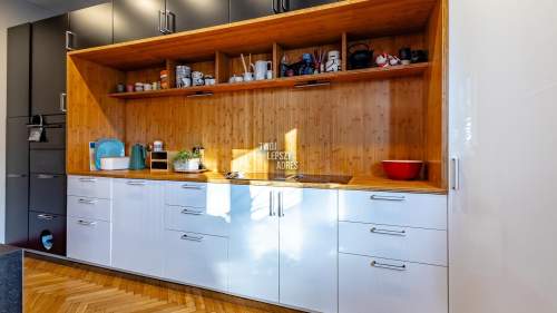 Designerskie mieszkanie z ogródkiem i garażem