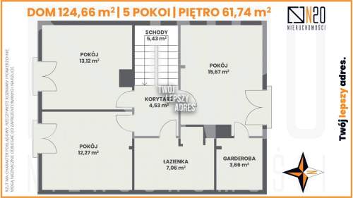 5 pok. wolnostojący, 3a działka - Gm. Liszki