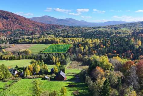 Działka Krzywe - przestrzeń i natura Bieszczad