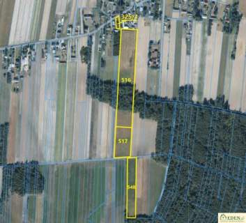 Działka budowlano-rolno-leśna 5,4 ha w Rolach