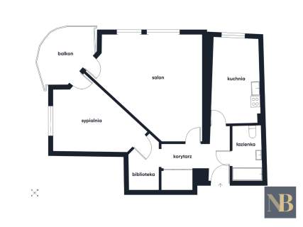 Apartament 69m2 przy Parku Dernałowiczów Salon 28m2