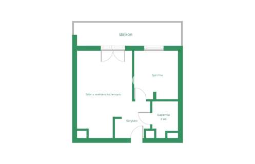 Wyposażone 2-pokojowe mieszkanie Balkon Winda