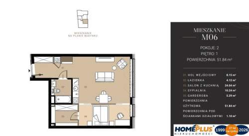 0%, deweloperski apartament - Górny Mokotów