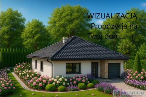 Działka budowlana z domem w stanie surowym