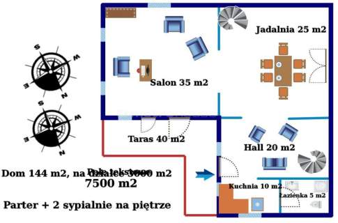 Dom 144 m2 na działce 7500 m2, Otwock