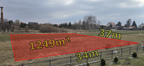 Działka 1249m2 34x37m ul.Majdan, Zamość - budowlana MNR