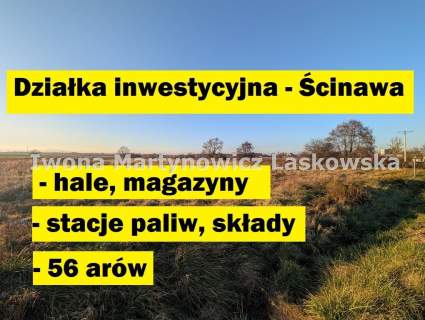 Działka inwestycyjna pod halę, magazyn, stację