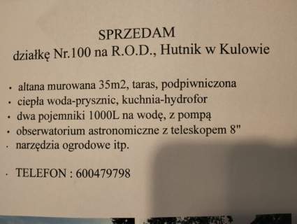 Działka rekreacyjna