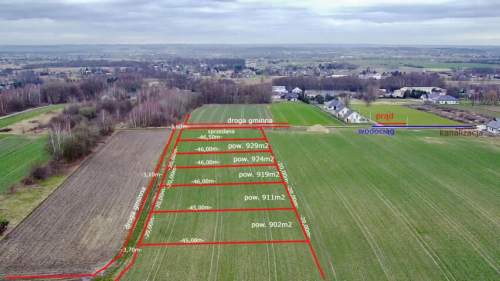 Działka budowlana 902 m2 Facimiech koło Skawiny