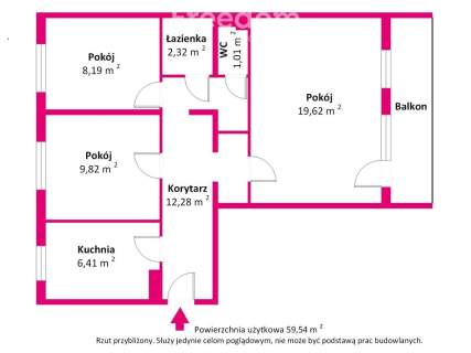 3-pokojowe mieszkanie w centrum Grajewa