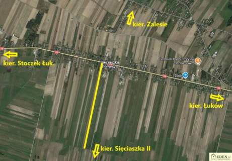 Działka budowlana na sprzedaż, 21200 m2, Sięciaszka Pierwsza