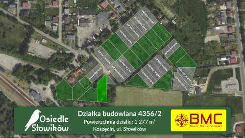 Działka budowlana Koszęcin ul. Słowików 1277m2