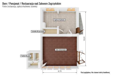 Bar, pensjonat, część mieszkalna Białobrzegi