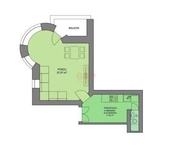 Duża kawalerka z balkonem 40,35m2 Krzycka