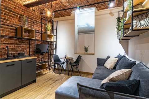 STYL LOFTOWY - DIETLA - STUDIO Z ANEKSEM - 22,5M2