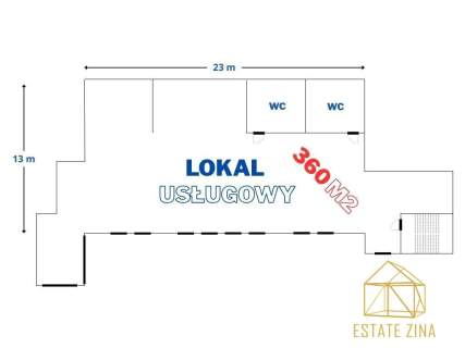 Lokal użytkowy - 360 m2