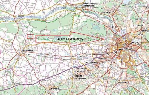 Działka budowlana Konary ul. Brzozowa 1500m2 pod Sochaczewem