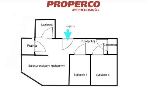 Mieszkanie 3 pok, 57,79m2, Aleja IX Wieków Kielc