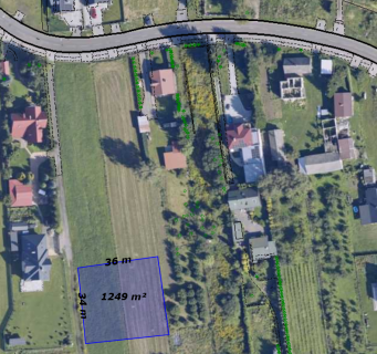 Działka 1249m2 34x37m ul.Majdan, Zamość - budowlana MNR