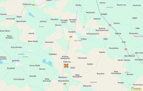 Działka budowlana na sprzedaż, 1656 m2, Helenów