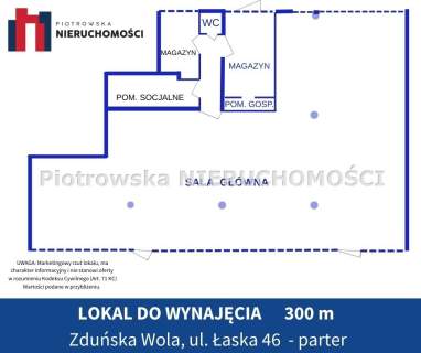 Biuro do wynajęcia, 300 m2, Zduńska Wola