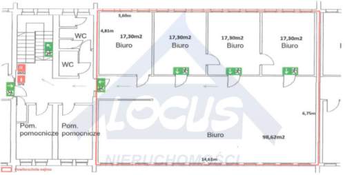 Biuro 100 m2 wynajem Piaseczno