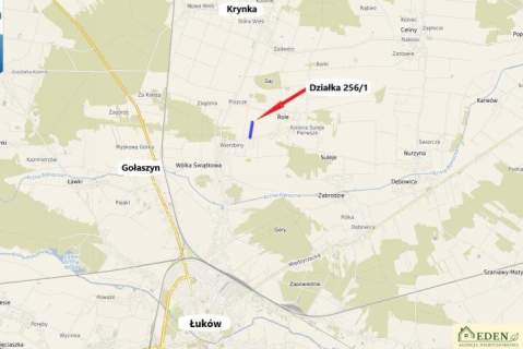 Działka budowlano - rolna w Rolach k. Łuków