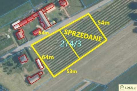 Działka budowlana 32 ary przy DK nr 63