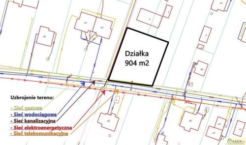 Działka budowlana RMU 904 m2 w Łukowie