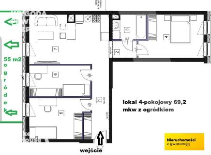 Atrakcyjne 4-pokojowe w Piasecznie z ogródkiem