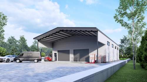 Gotowa baza pod firmę 1300 m2 wjazd TIR hala 380 m2 Dom